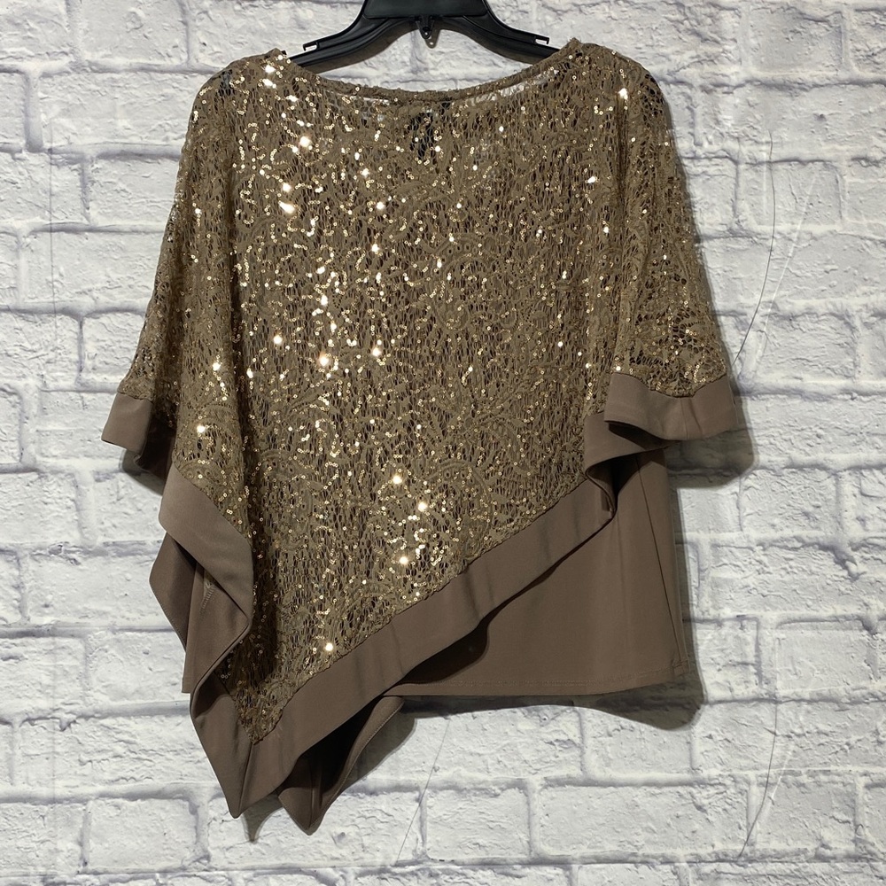 R&M Richards Gold and Brown Pantsuit size 8 - Picture 6 of 13